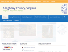 Tablet Screenshot of co.alleghany.va.us
